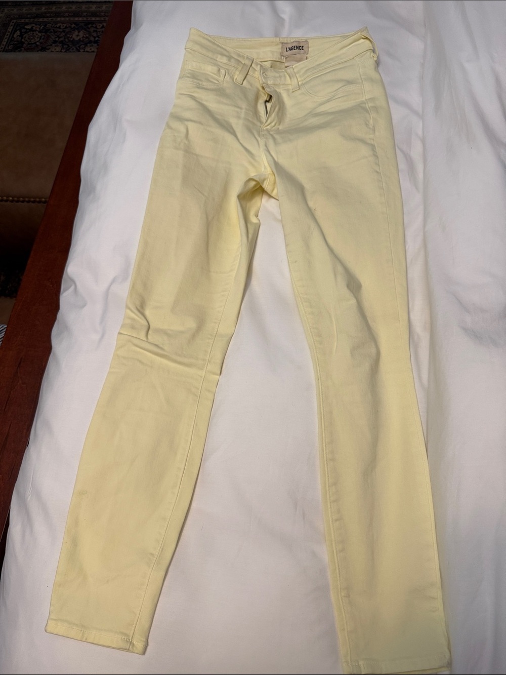 L'AGENCE Pale Yellow Skinny Jeans